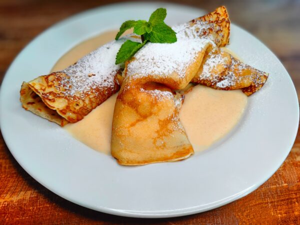 Tvarohové palacinky s vanilkovým krémom